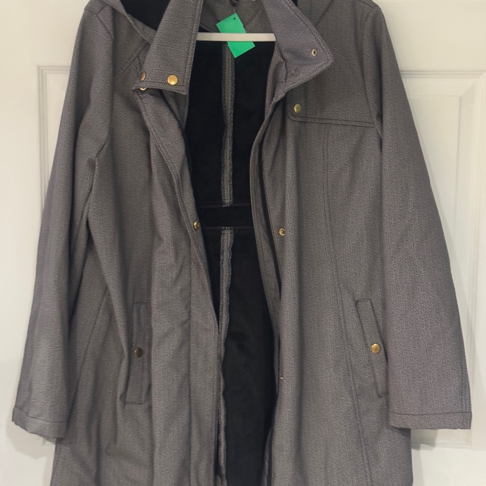 Gray Coat with Gold Accents